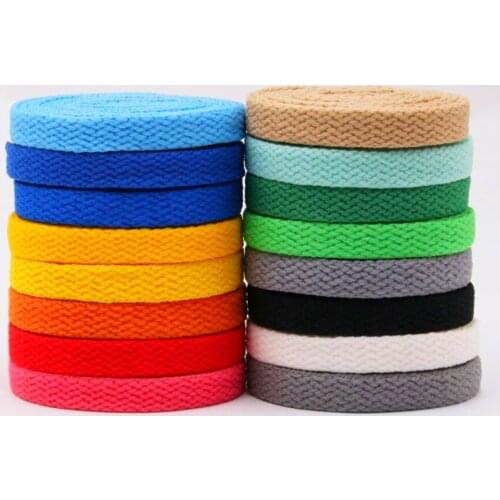 Coolstring 8 mm Solid Ropes Flat Type Casual Canvas Kid Adult Unisex Men Women Sneaker 2020 Shoesrting Polyester Laces#2120-2139