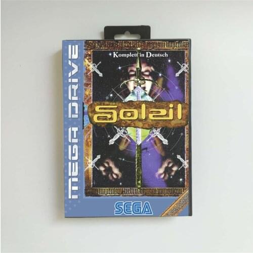 Soleil (French) - EUR Cover With Retail Box 16 Bit MD Game Card for Sega Megadrive Genesis Video Game Console