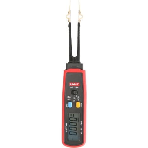 UNI-T UT116A SMD Tester Meter Multimeter Rotable Tweezer Resistance Capacitance LED Diode Continuity Battery Tester