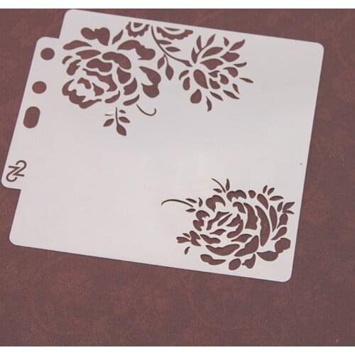 Peony Stencils Template Painting Scrapbooking Embossing Stamping Album Crafts