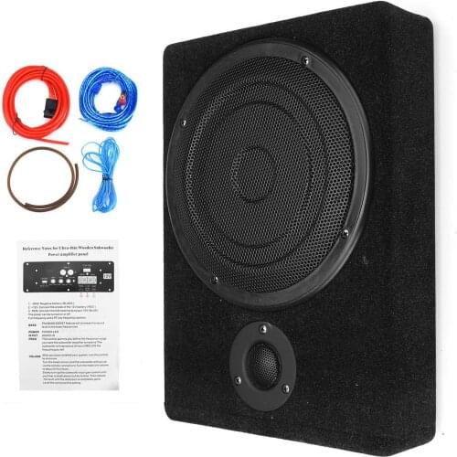 8" 12V 600W Car Amplifier Subwoofer Car Audio Slim Under Seat Active Subwoofer Bass Speaker Car Subwoofers Woofer