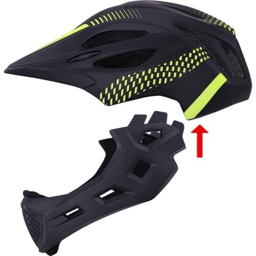 Full Covered Cycling Bike Helmet Detachable Child Helmet EPS Parallel Car Children Helmet 2 In 1 Sport Safety Riding Helmet