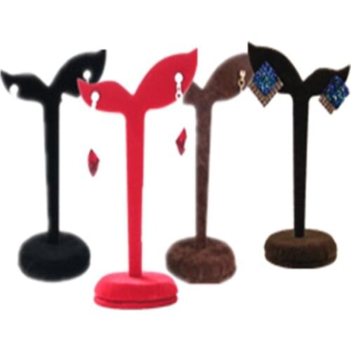 Velvet Earring Ear Stud Jewelry Display Stand Storage Hanger Holder Show Rack Gift 4 Color Available