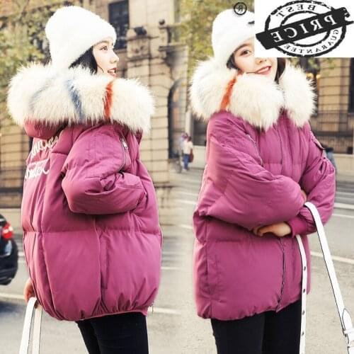 High Quality Winter Female Jacket Women Large Faux Fur Hooded Down Cotton Parkas Woman Thick Warm Ladies Coat Hiver a6a