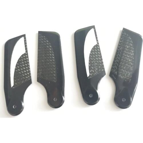 2 pairs Carbon Fiber 68mm Tail Blade For T-REX Trex 450/470/480 Helicopter