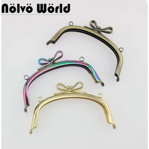 1-4-10 pcs Customize 2 colors 10cmx5cm Small Kiss Clasp Lock Accessories For Bags Purse Sewing Crafts