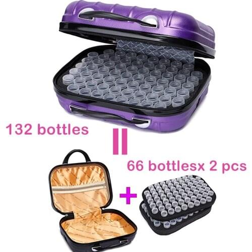 132 bottles of diamond painting accessories storage box various specifications optional fashion beads container cross stitch box