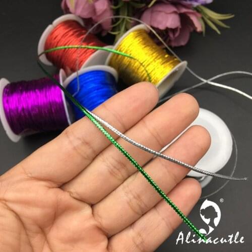 20 Meters 1mm Rope Gold Silver Red Cord Thread Cord String Strap Ribbon Rope Tag Line Bracelet Making No-slip Clothing Gift Deco