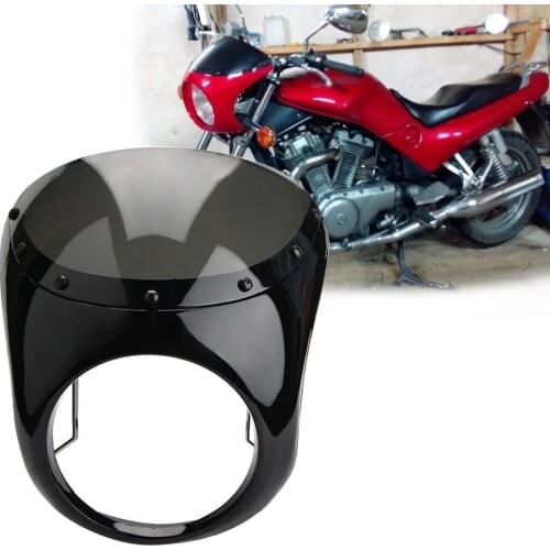7 "Protective Motorcycle Headlight Fairing Windshield Retro Cafe Racer Handlebar Headlight Lamp Kit For Harley Cafe Racer