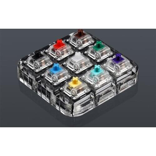 9 Key Caps Translucent Keycaps Testing Tool Gateron MX Switches Tester Kit G Shaft Clear Keycaps Sampler PCB Mechanical Keyboard
