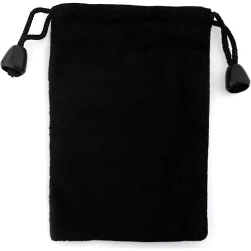 1pc Black Color Velvet Bag Jewelry Packing Velvet Drawstring Pouches Jewelry Gift Bags Display chain ring Packing Bags Gift