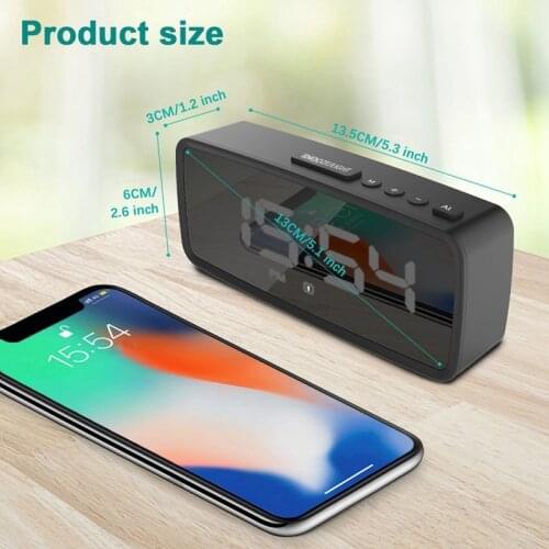 Alarm Clock for Bedroom LED Big Display Clock Adjustable Volume for Deep Sleepers Kids Elderly Home Office