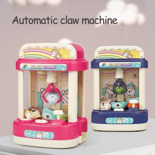 Baby Toys Clip Plush Dolls Claw Game Mini Automatic Light Music Plastic Machine Dollhouse Kids Entertainment Gifts for Children