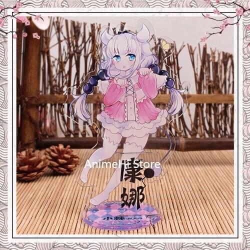 Anime Miss Kobayashis Dragon Maid Action Figure Cosplay Toys Kanna Kamui Toru Acrylic Figures Stand Model Dolls 15cm