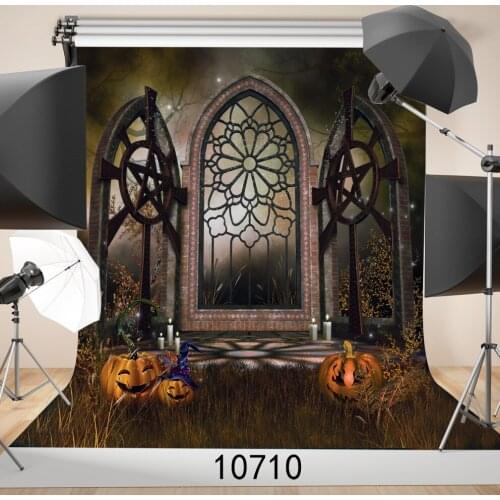 Evil Pumpkins Photographic Backgrounds For ChildrenPortrait PhotoShoot Halloween Vinyl 3D Photography Backdrops for Photo Studio
