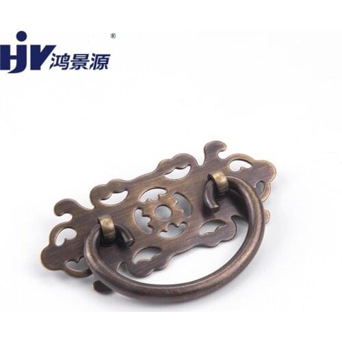 HJY Antique Brass Cabinet Handle Drawer Knobs Cupboard Wardrobe Furniture Pulls Kitchen Handle Brass Drawer Knob Hardware B017