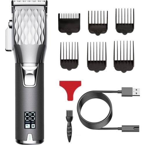 Men’s professional rechargable hair clipper barber adjustment salon machine hair trimmer LCD Diaplay electric hair cutting tool