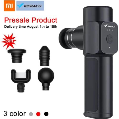 New Xiaomi Merach Nano Pocket Fascia Gun Small Muscle Relaxer Mini Massager 4 Massage Heads Travel Body Relaxation