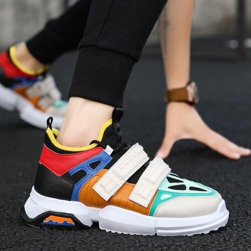 New Brand Designer Mens Sneakers Hook & Loop Running Shoes Male Athletic Jogging Shoes Man Lightweight Breathable Gym Trainers