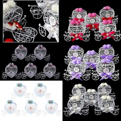2021 New 5Pcs Carriage Candy Chocolate Boxes Birthday Wedding Party Favour New