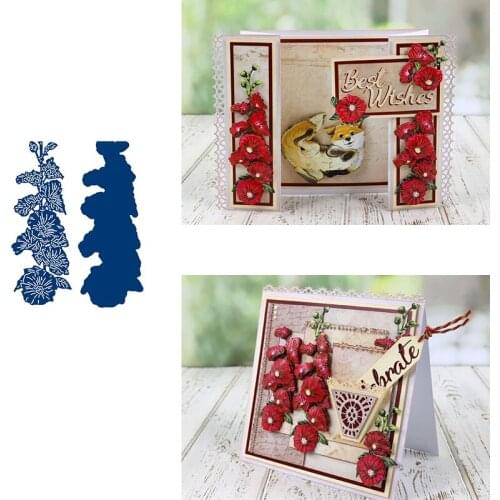 New Hollyhock Seaweed Flower Decoration Metal Die Cutting 2021 New Diy Die Molds Scrapbooking Paper Making Cuts Crafts Big Die