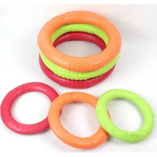 Pet Flying Discs Dog Training Ring Puller Resistant Bite Floating Dog toys Interactive Game Playing Products Supply