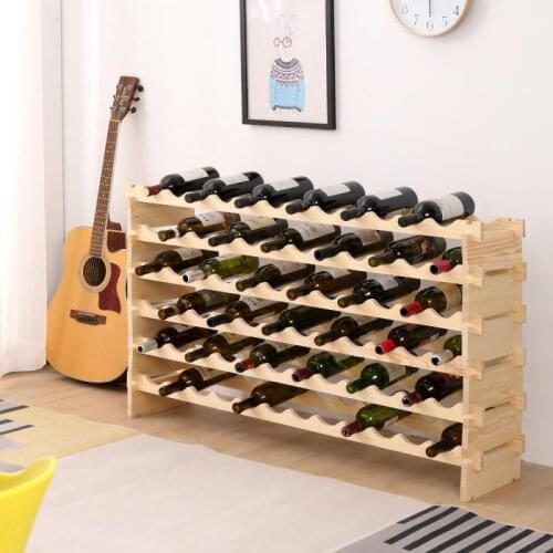Wine Display Wooden Wine Racks Bottle Cabinet Stand Holders Home Bar Kitchen Storage Organizer Retro Bottles Display HWC