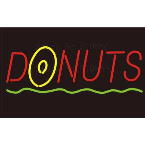 Custom NEON Sign Board Donuts Bread Business Glass Tube Beer Bar Club Display Store Shop Light Signboard Signage Signs 17*14"