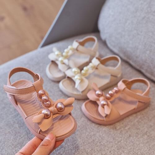 New Girls Sandals 2021 Summer Simple Childrens Beach Shoes Kids Fashion Sandals Anti-sliperry Soft Hot Shoes