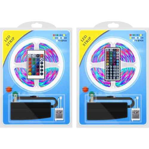 LED Strip Light RGB 3528 Flexible Lamp Remote Control Waterproof Color Changing 5M Flex for Indoor Room Outdoor Decoration