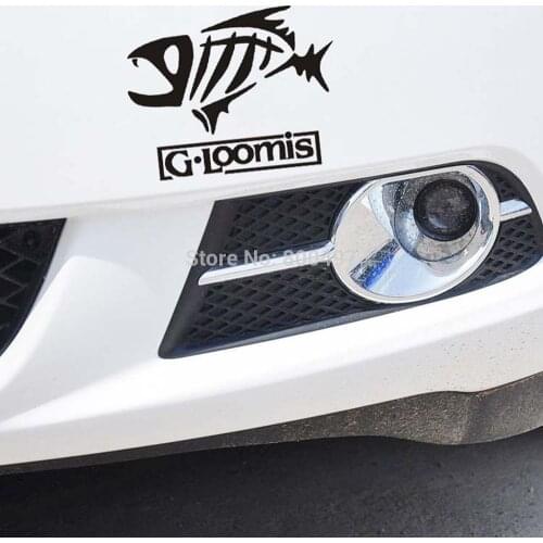 Skull Fish G loomis Funny Car Sticker Auto PVC Decal Car Accessories Sticker for Tesla Toyota Volkswagen Hyundai Kia Lada