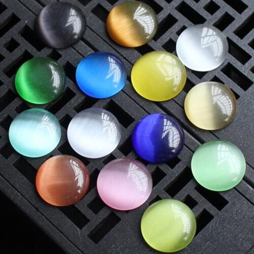 10pcs/lot 14mm Purple Amethysts Natural Stone Beads Round Loose Beads Cabochon Cameo Fit Pendants Base Tray DIY Jewelry Making