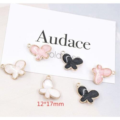 10pcs/Lot Metal Enamel Butterfly Diy Jewelry Charms Pendant Earring Necklace Bracelet Charms For Jewelry Making Accessories Diy
