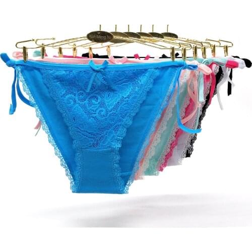 12 Pcs Woman Underwear Sexy Lingerie Female Tanga Transparente Mujer Culotte Femme Cotton Panties Women Briefs Lace Bragas