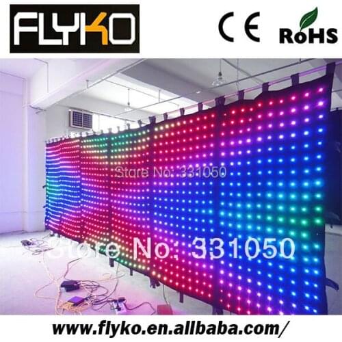 2M high 6m wide p100 pitch LED Viedo curtain wholesale products