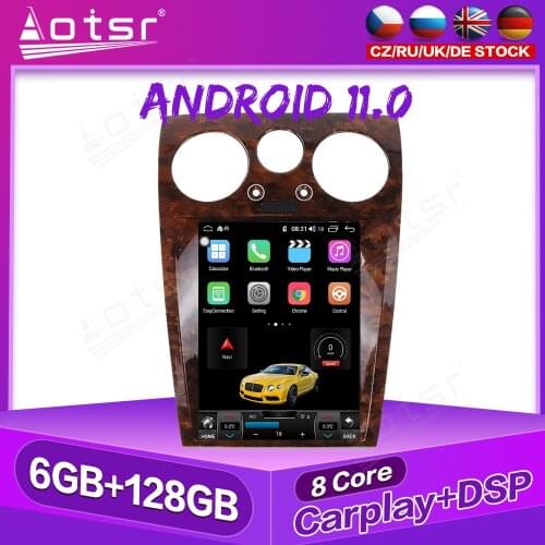 For Bentley Continental Flying Spur Speed Vertical screen Tesla Style Android Car Radio Player GPS Navigation DSP CARPLAY 4G SIM
