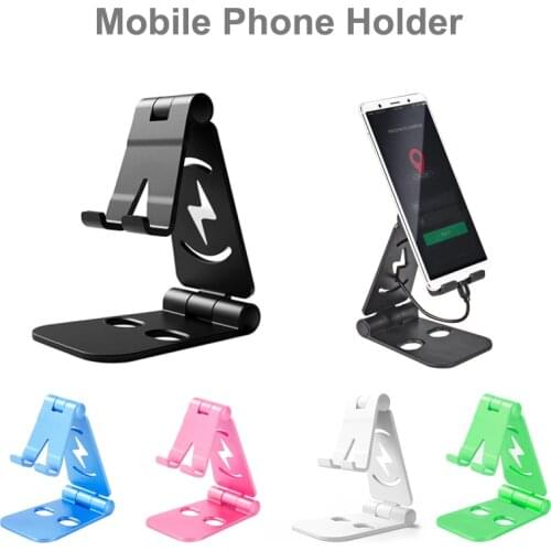 Mobile Phone Holder Tablet Charging Base Desktop Lazy Holder Bi-fold Metal Desktop Holder For Xiaomi Huawei IPad And Iphone