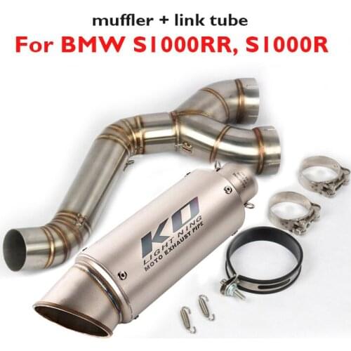 For BMW S1000RR 2010-2014 S1000R 2010-2016 Motorcycle Exhaust System Muffler Escape Middle Connector Link Slip on S1000RR S1000R