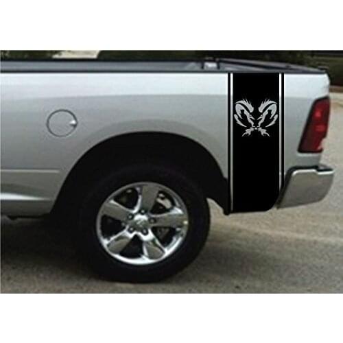 For Car Styling 2XStickers Truck Bed or Stripe Compatible with Dodge Turbo Ram Pick Up