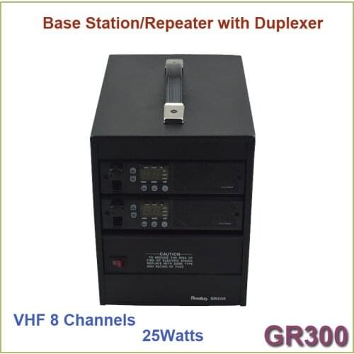 Brand New GR300 Two-way Radio Walkie Talkie Base Station/ Repeater VHF 136-174MHz 25Watts 8 Channels with Duplexer