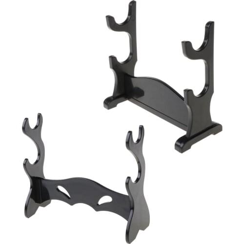 Two Tiers Holder Display Stand / Acrylic Bracket Rack for Cartoon and Comics Show Sword Wand Collection