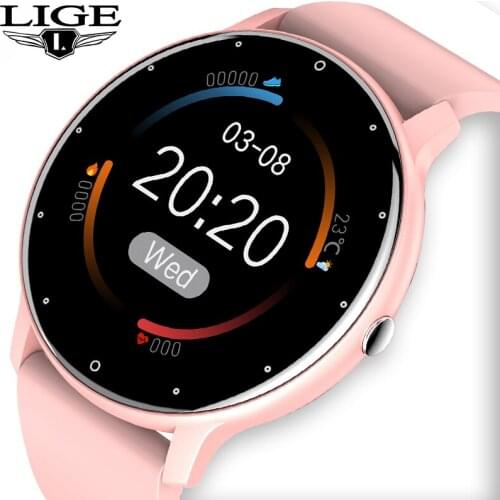LIGE 2021 New Smart Watch Message Reminder Sport Smartwatch Men Women Sleep Heart Rate Monitor Waterproof Watch For IOS Android