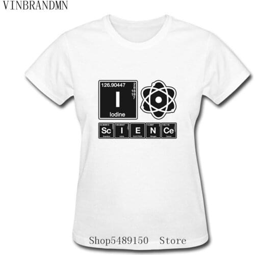 Fashion Women Chemical Symbol T-Shirt Funny Element Of Loving Science Geek Tshirt - Biology Chemistry Physics Experiment Top Tee