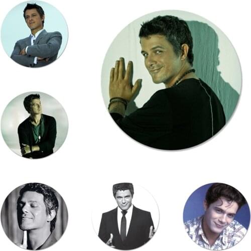 Fashion Alejandro Sanz Icons Pins Badge Decoration Brooches Metal Badges For Clothes Backpack Decoration