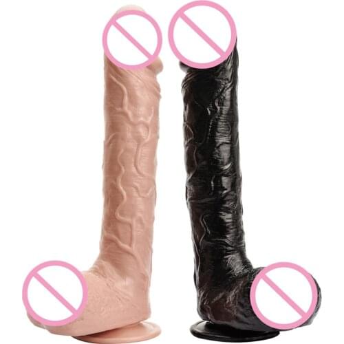 25*5CM Soft Realistic Dildo Artificial Dick Female Masturbator Huge Dildo with Suction Cup Adult Erotic Sex Toys Women Massager