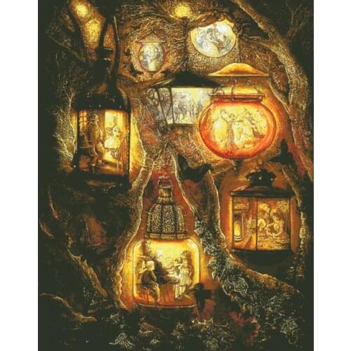 Magic Lantern Tree cross stitch package 18ct 14ct 11ct cloth cotton thread embroidery DIY handmade needlework