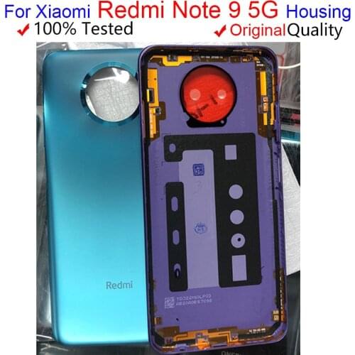 ORIGINAL For Xiaomi Redmi Note 9T Battery Cover Panel Rear Door Housing Case Note9T Back Glass Redmi Note 9 5G Battery Cover