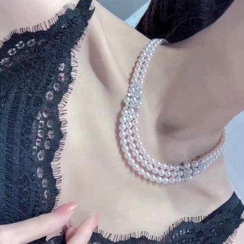 Her home popular AAA cubic zirconia chain necklace ,Torque brass base with gold plating womens accessarioes