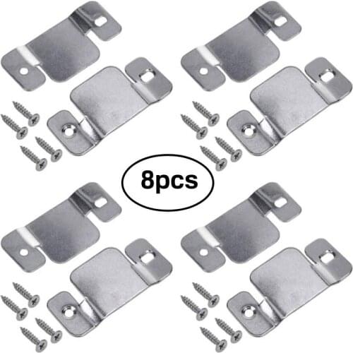 8Pcs Stainless Steel Sectional Connector Furniture Interlock Bracket With Screws Flush Mount Bracket for Sofa Photo Frame Mirror