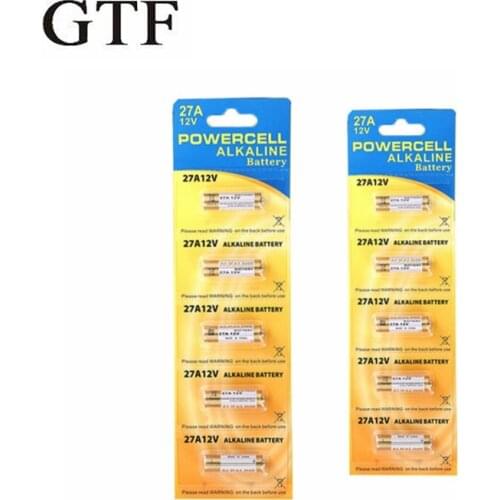 5PCS 12V 27A Alkaline Battery for doorbell,car alarm,walkman,car remote control etc